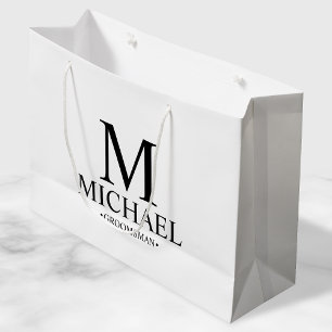 Modern svart och vit Personlig Groomsman