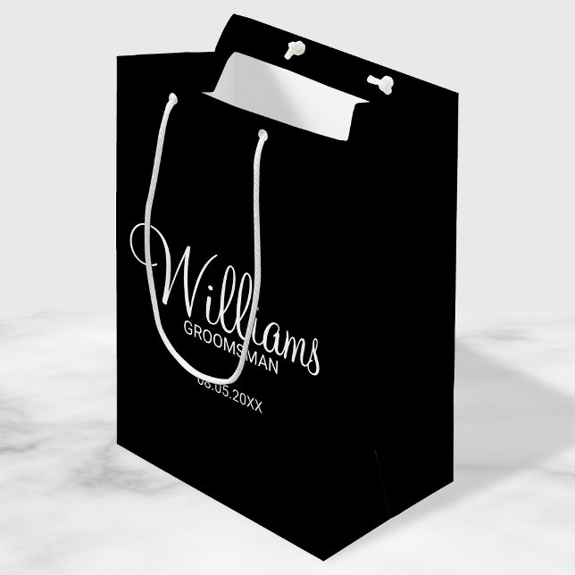 Modern svart och vit Personlig Groomsman (Skapare uppladdad)