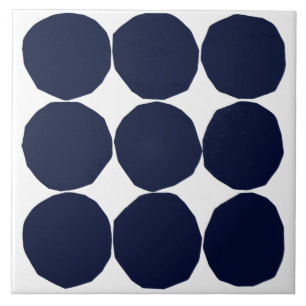 Modern svart- och vit polkprick kakelplatta