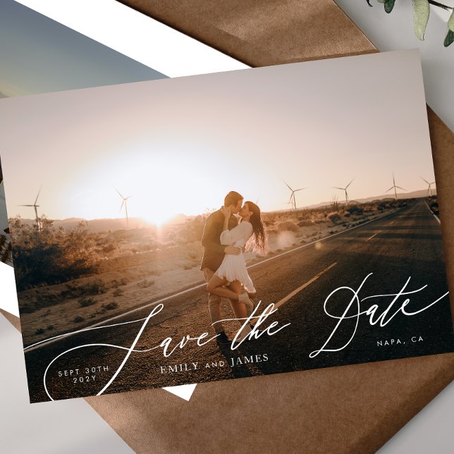 Modern svart och vit QR-kod - fotospara datum Spara Datumet (Skapare uppladdad)