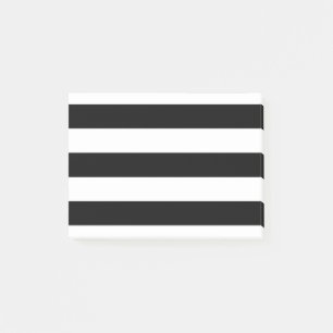 Modern svart och vit Rand i Stil Post-it Block