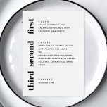Modern svart och vit ren minimalistisk bröllop meny<br><div class="desc">Modern svart och vit ren minimalistisk bröllop Menu. Lämpligt för födelsedag,  årsdag och andra party. Kontakta mig om du behöver fler artiklar.</div>