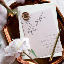 Modern svart och vit repetitionsmiddag inbjudningar