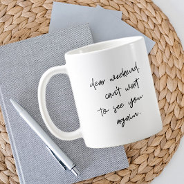Modern Svart Och Vit Rolig Skrift Kaffemugg