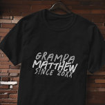 Modern svart och vit runge för Coolan Grampa T Shirt<br><div class="desc">Denna grymma och moderna design består av sanserif-typografi.</div>