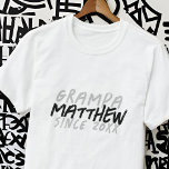 Modern svart och vit runge för Coolan Grampa T Shirt<br><div class="desc">Denna grymma och moderna design består av sanserif-typografi.</div>