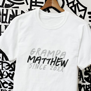 Modern svart och vit runge för Coolan Grampa T Shirt
