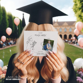 Modern svart och vit Studenten-konst student Meddelande