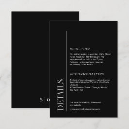 Modern svart och vit typografi tilläggskort