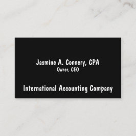 Modern svart och vit visitkort