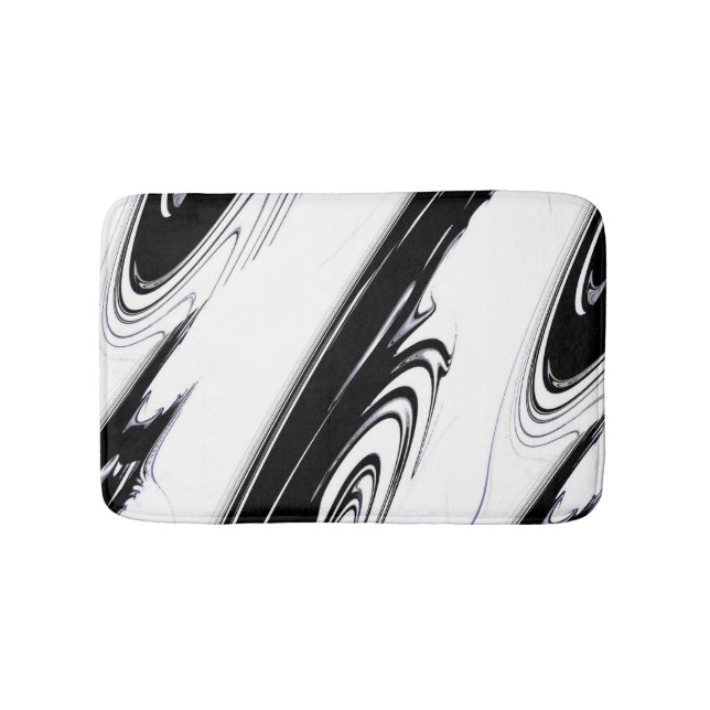 Modern svart och vitt badrumsmatta (Framsidan)