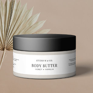Modern svart och vitt, enkelt brusknapp 4 OZ Burk Etikettband