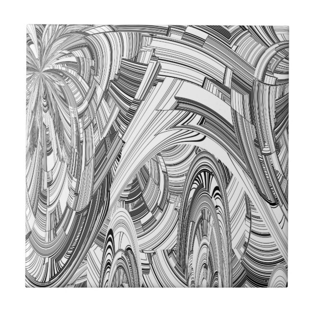 Modern svart och vitt kakelplatta (Framsidan)