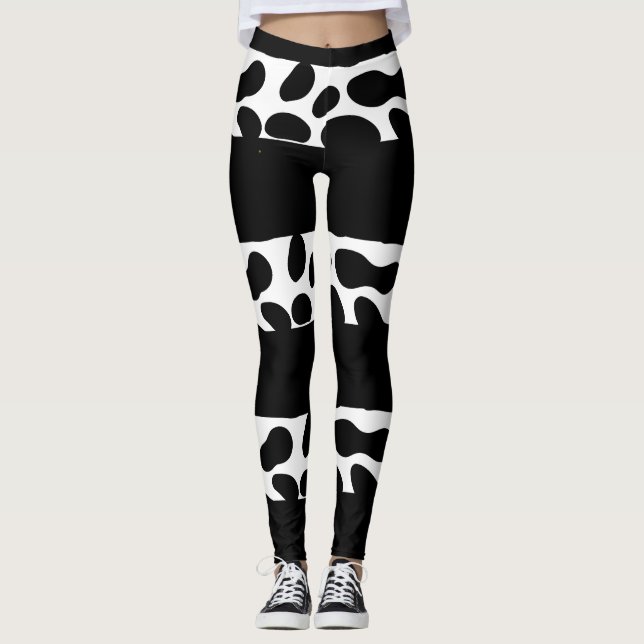 Modern svart och vitt leggings (Framsida)