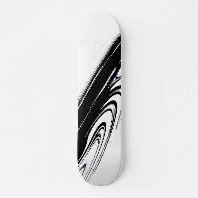 Modern svart och vitt mini skateboard bräda 18,5 cm (Framsida)