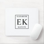 Modern svart och vitt Monogram Musmatta<br><div class="desc">Modern svart och vit monogrammofon kombinerar elegant design med sofistikerad personlig. Den här musmattan har en minsta svartvit palett i färg och är både snyggt och funktionell. Monogrammet för anpassade ger en personlig beröring och skapar det som ett tillbehör till perfekten för arbetsytan hemma eller på kontoret. Designad med ett...</div>