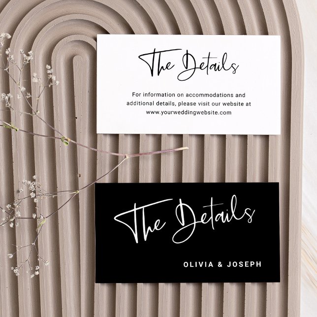 Modern svart och vitt överlägg | Information om br Tilläggskort (Skapare uppladdad)