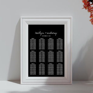 Modern svart och vitt skript - minimalistiskt Bröl Poster