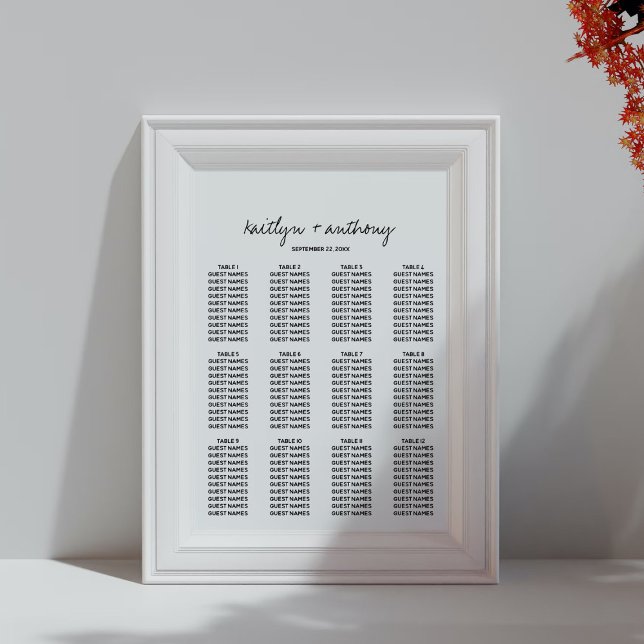 Modern svart och vitt skript - minimalistiskt Bröl Poster (Skapare uppladdad)