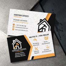 Modern Svart Orange Hus Reparation Hantverkare