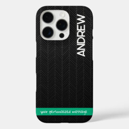 Modern svart Personlig iphone case med meddelande