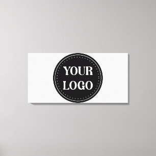 Modern svart QR-Logotyp Slimmad och Professionel Canvastryck