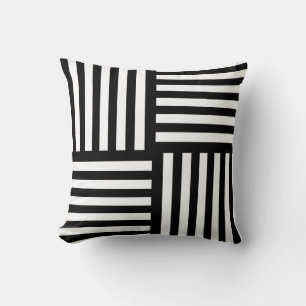 Modern svart randig kastkudde minimalism kudde