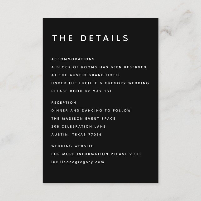 Modern Svart Redaktionell Versaler Tilläggskort (Framsida)