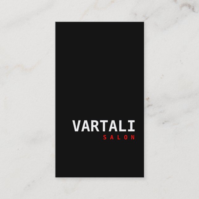 Modern svart röd lagervisitkort visitkort (Framsida)