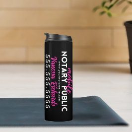 Modern svart & Rosa Notary Public Promoted