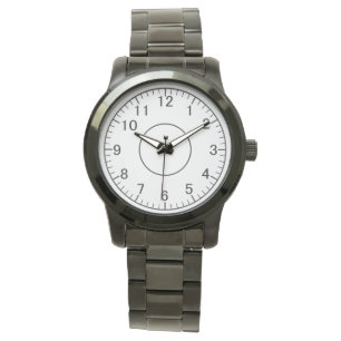 Modern svart rostfritt stålur armbandsur
