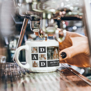 Modern svart Samlingsfoto Bästa gåva från Papp Espressomugg