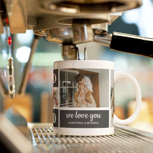 Modern svart   Samlingsfoto   Bästa gåva från Papp Jumbo Mugg