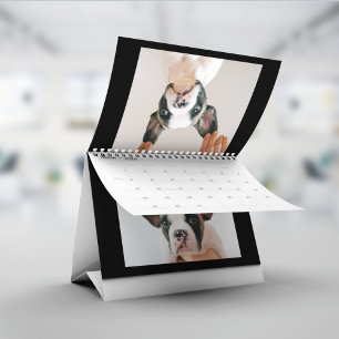 Modern svart scrapbook husdjursfoto kalender