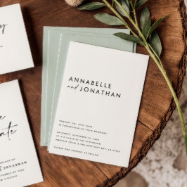 Modern svart skript - minimal contemporary som spara datumet