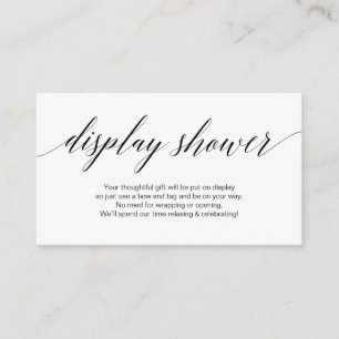 Modern svart skript, Visning Shower Tilläggskort