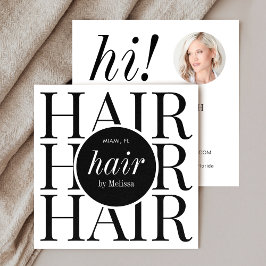 Modern svart stilfoto med minimalistisk Elegant Fyrkantigt Visitkort