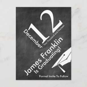 Modern svart tavlastudentenspara datera meddelande vykort