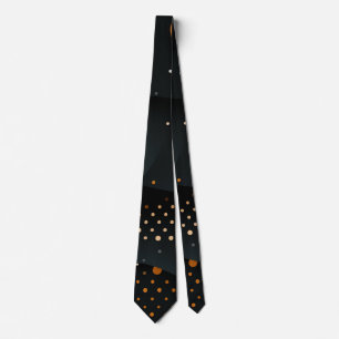 Modern svart tid med Orange Dot Mönster Slips