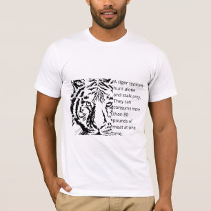 Modern svart tiger med manar vit t shirt