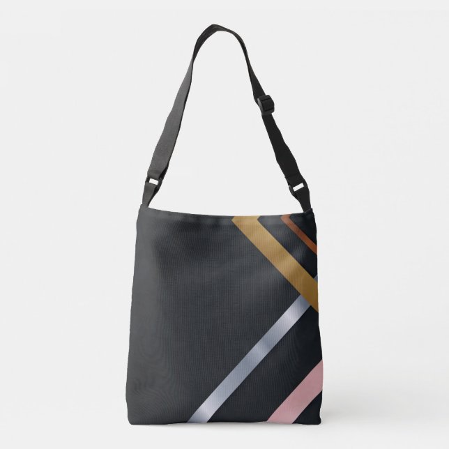 Modern svart tote axelväska (Baksida)