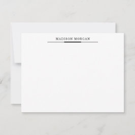 Modern svart typografi anteckningskort