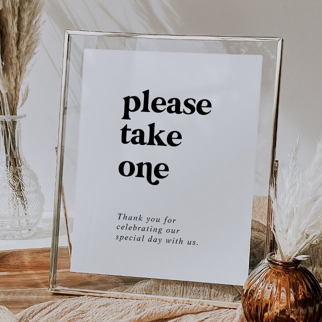 Modern svart typografi, var vänlig ta en tjänst poster (Skapare uppladdad)