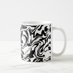 Modern svart-vit abstrakt konst kaffemugg