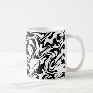 Modern svart-vit abstrakt konst  kaffemugg