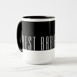 Modern svart & vit bästa BABA någonsin resemugg Mugg