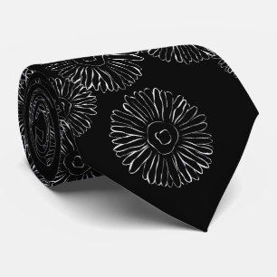 Modern svart-vit boho chic tusenskönemönster slips
