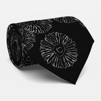 Modern svart-vit boho chic tusenskönemönster slips