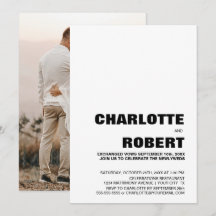 Modern Svart Vit Bröllopsmottagning