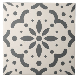 Modern svart vit geometrisk DIY Kakelplatta